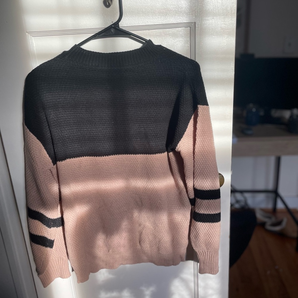 Cream and black sweater